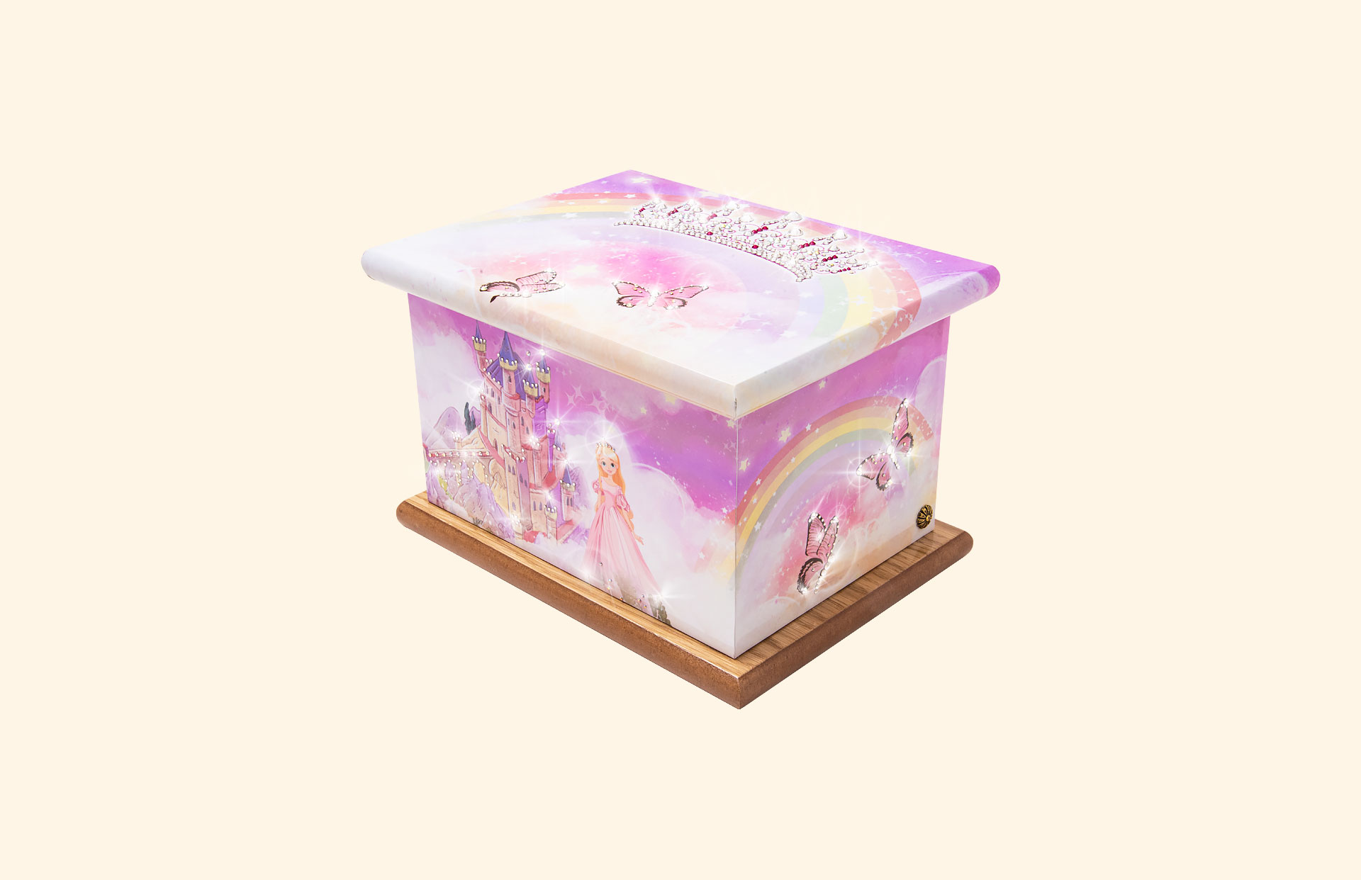 Crystal Our Beautiful Princess child ashes casket